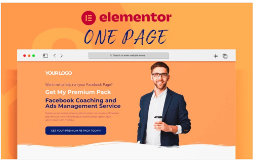 Facebook Coaching And Ads Management Service Elementor Landing Page Template