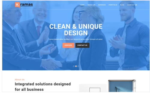 Kramas is a One Page Business HTML5 Template