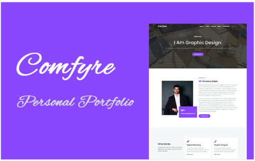Comfyre - Creative Personal Portfolio Bootstrap Landing Page Template