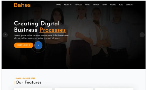 Bahes is a One Page Business HTML5 Template