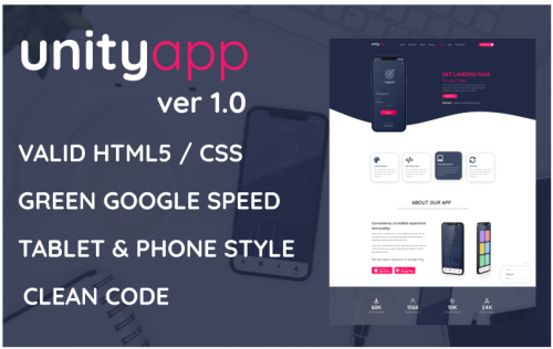 Unityapp - Software App Landing Page