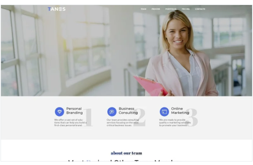 Tanos - Business Responsive HTML Landing Page Template