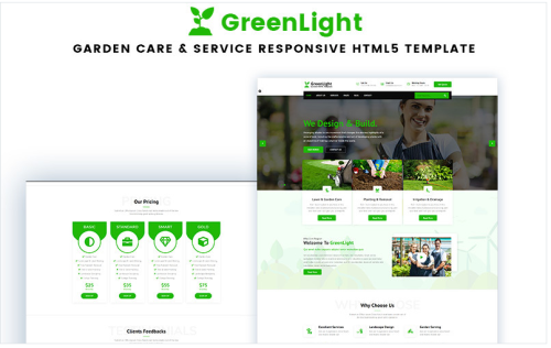 GreenLight - Garden Care & Service Landing Page Template