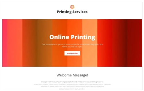 Print Shop Responsive Landing Page Template
