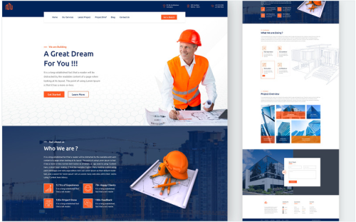 Buildex – Construction Services HTML5 Landing Page Template