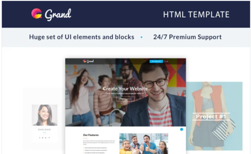 Grand - Agency Landing Page Template