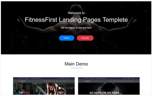 Fitness First - HTML5 Landing Page Tempalte Landing Page Template