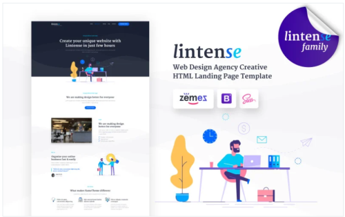 Lintense Corporate - Web Design Agency Creative HTML Landing Page Template