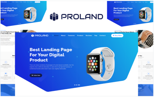 Proland - Product Landing Page HTML5 Landing Page Template