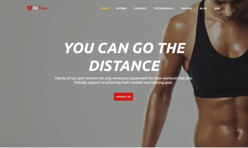FitTime - Fitness Studio Responsive HTML5 Landing Page Template
