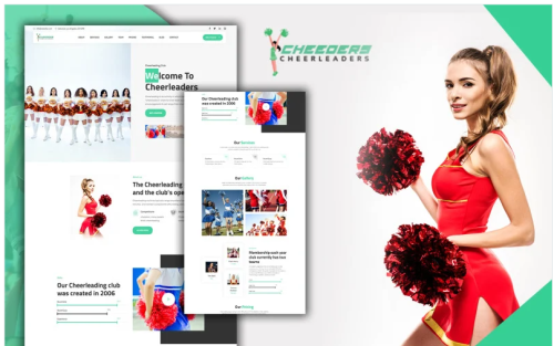 Cheeders Clean & Easy Cheerleaders Landing Page HTML5 Template