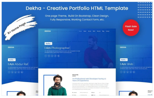 Dekha - Creative Portfolio Landing Page Template