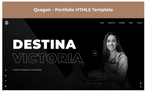 Qxegen - Onepage Personal Portfolio HTML5 Landing Page Template