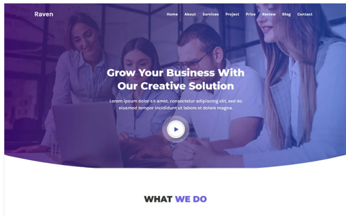 Raven - IT Solutions & Agency HTML Landing Page Template