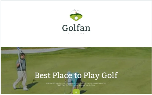 Golf Responsive Landing Page Template