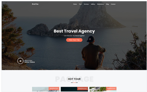 Delite - Travel Agency Landing Page Template