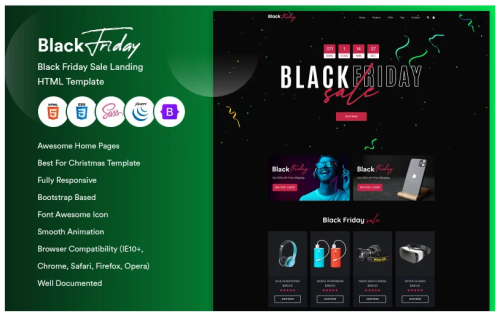 Black Friday - Sale Landing HTML Template