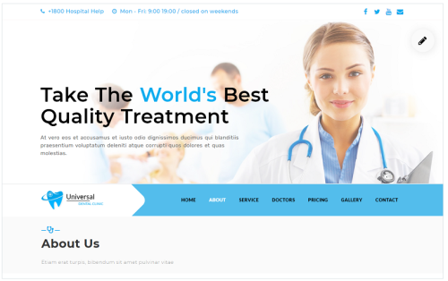 Dental -Clinic Landing Page Template