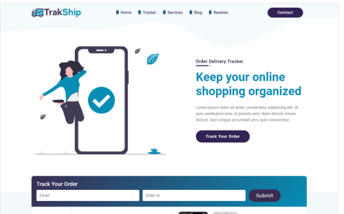 TrakShip | Delivery Tracking Landing Page Template