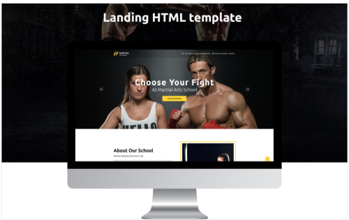 Martial Arts School Free Landing Page Template