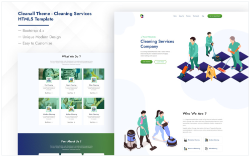 Cleanall Theme - Cleaning Services HTML5 Template