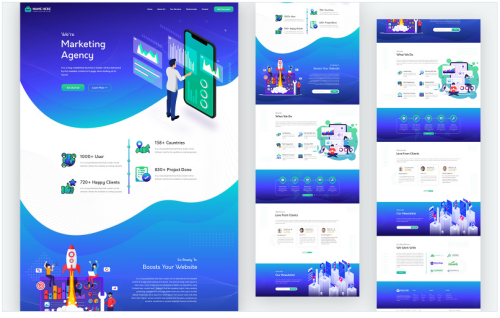 DigiBoost - Marketing Agency HTML5 Landing Page