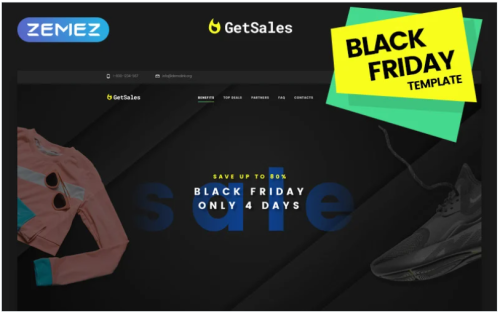 GetSales - Fancy Black Friday HTML Landing Page Template