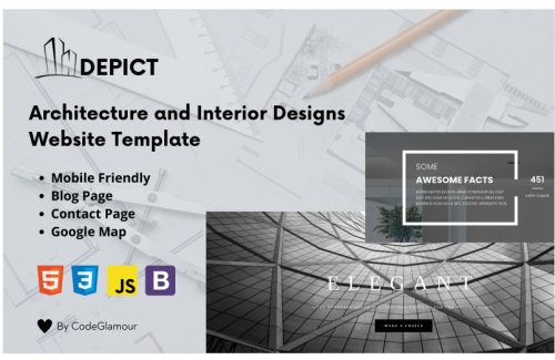 Depict - An Architecture and Interrior Responsive HTML5 Landing Page Template