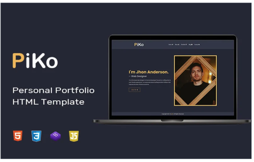 Piko - Personal Portfolio HTML Landing Page Template