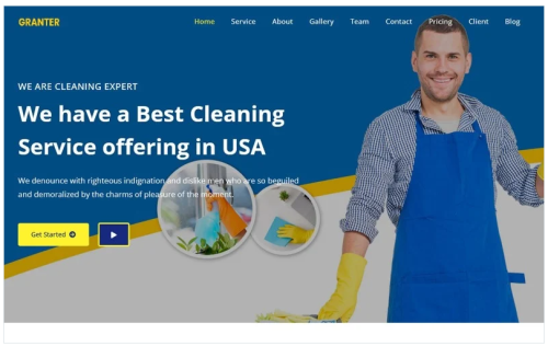 Granter | Cleaning Service Bootstrap Landing Page Theme