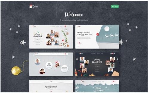 Gifter - Greeting Card HTML Landing Page Template
