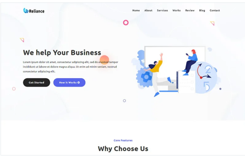 Reliance - Business Agency Landing Page Template