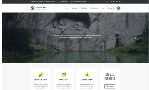 GREENPOINT - Landscape Design Creative HTML Bootstrap Landing Page Template