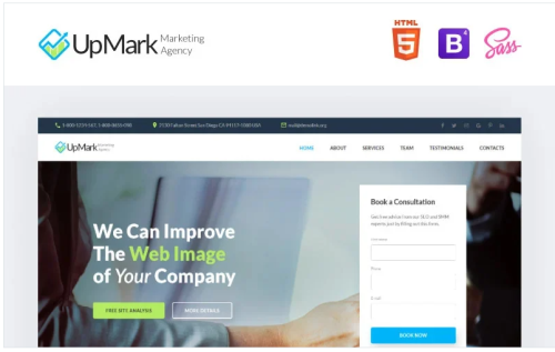 UpMark - Fancy Marketing Agency HTML Landing Page Template