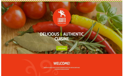 Mexican Restaurant Responsive Landing Page Template
