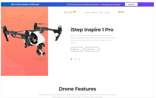 Drone - Free Clean HTML Landing Page Template