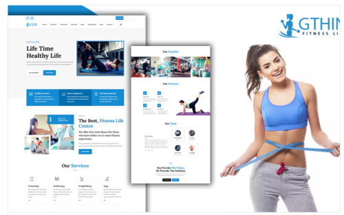 Gthin Fitness Center Landing Page HTML5 Template
