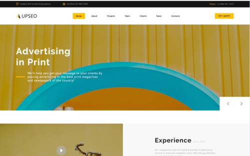 Upseo - Advertising HTML Landing Page Template