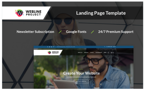 Webline Project - Corporate Landing Page Template