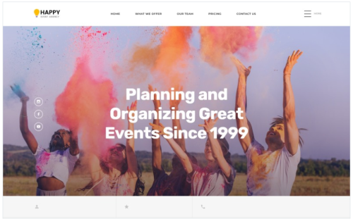 Happy - Event Agency HTML Landing Page Template