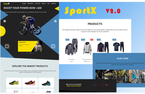 SportX- Fully Responsive Landing Page Template