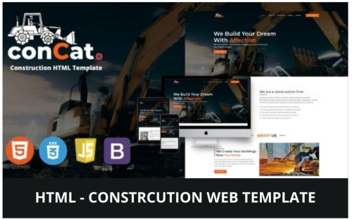 Concat - Construction Landing Page Template