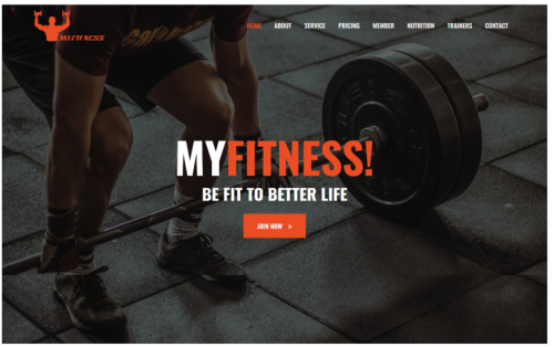 MyFitness - Gym Landing Page Template