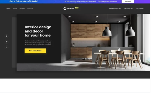 Interia - Design Agency Free Modern HTML Landing Page Template