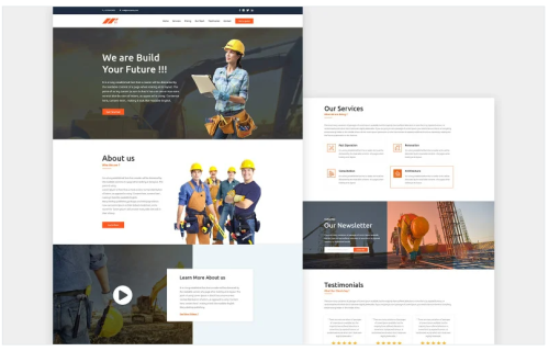 Constex – Construction Services One Page HTML5 Template