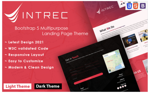 Intrec - Startup Multipurpose Bootstrap 5 One Page Templates