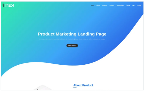 ITEN - Product Presentation Landing Page Template