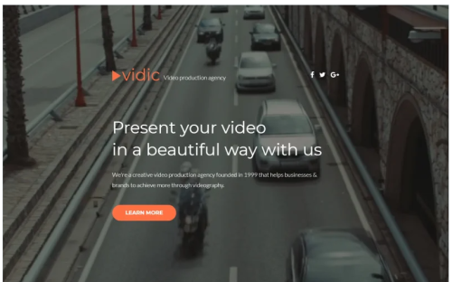 Vidic - Video Lab Creative HTML Landing Page Template