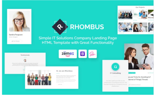 Rhombus - IT Company Landing Page Template