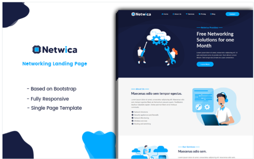 Netwica - Networking Landing Page Template